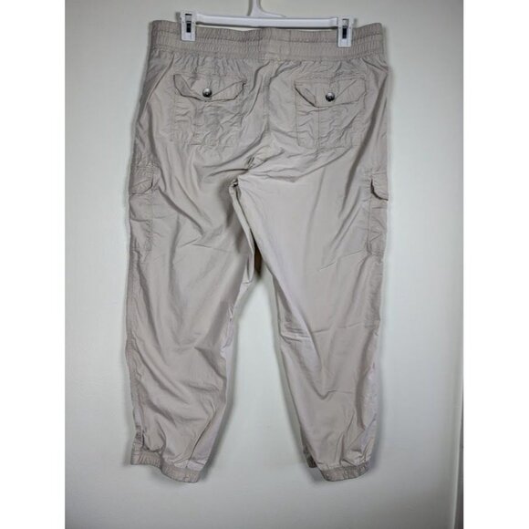 Calvin Klein Performance Pants Women Size XL Ankle Cargo Jogger Activewear Khaki - Picture 5 of 6